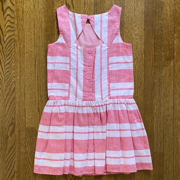 NWT Janie and Jack Striped Pink Dress in size: 6 - Picture 2 of 7